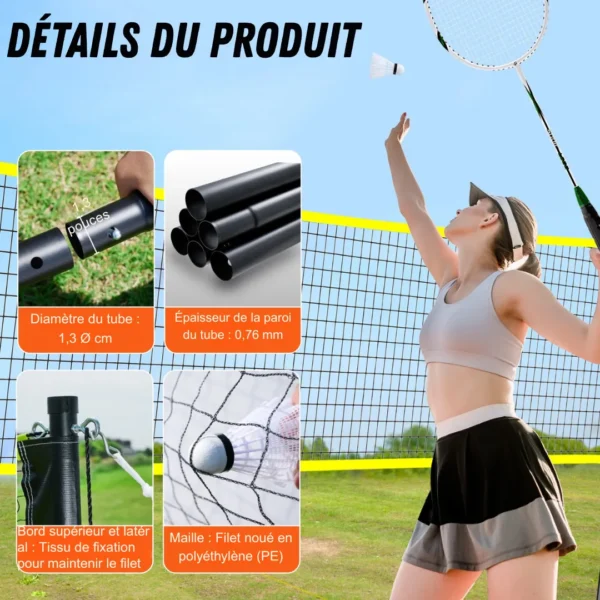 Set filet badminton extérieur complet – Image 5