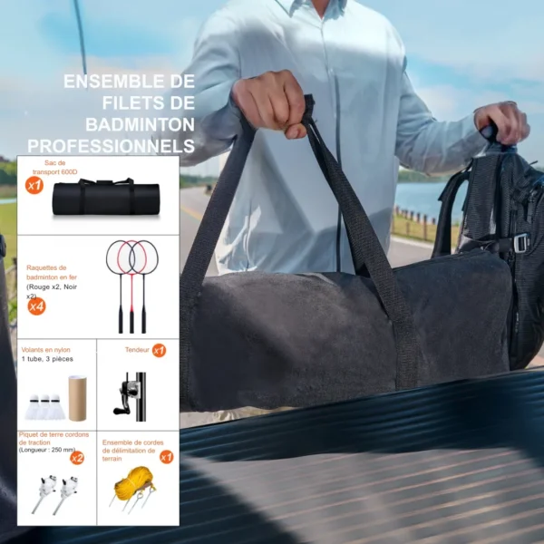 Set filet badminton extérieur complet – Image 8