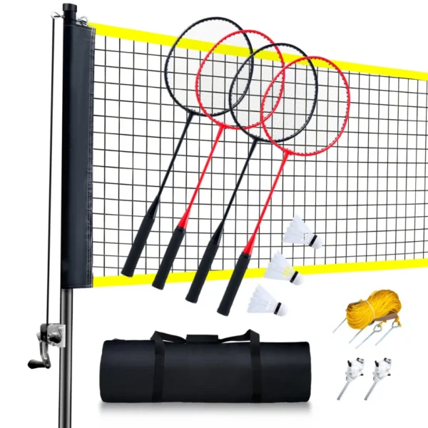 Set filet badminton extérieur complet