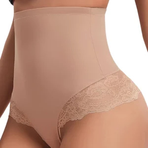 String taille haute dentelle gainante