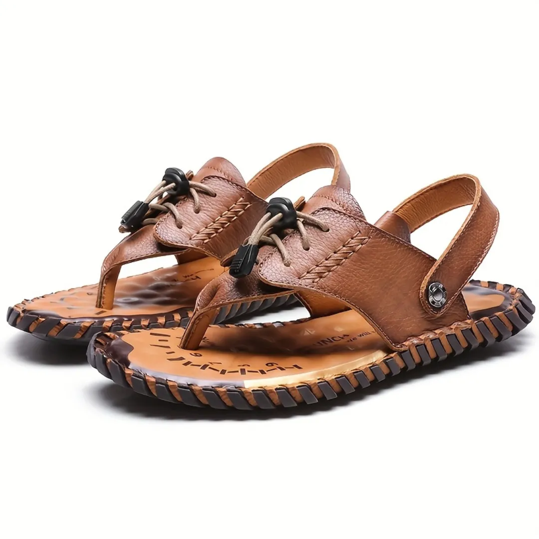 Tong cuir homme couture robuste – Image 10