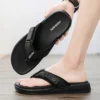 Tong cuir homme semelle épaisse