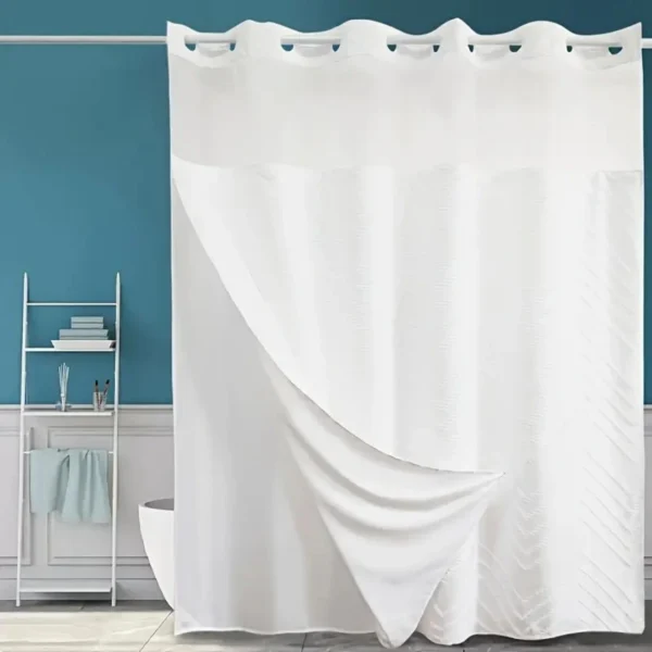 Rideau de douche double couche luxe – Image 7